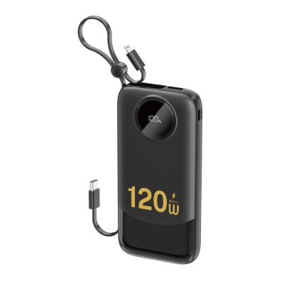 Dudao K13 10000mAh Powerbank mit integriertem Kabel – Schwarz