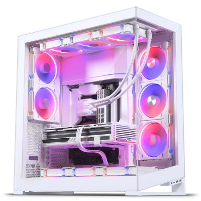 7. PHANTEKS NV-Serie NV9 MK2 PC-Gehäuse, Big Tower, EATX, DRGB, gehärtetes Glas – Weiß