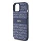 6. DKNY Lederhülle mit Monostreifen und Metalllogo für iPhone 15 / 14 / 13 – Blau