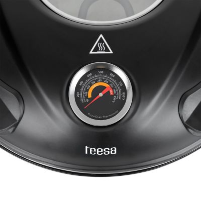 6. TEESA SUPREME Pizzaofen, 1200 W, 32 cm, Sichtfenster, herausnehmbarer Pizzastein