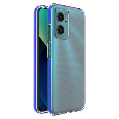 Spring Case Cover Gel Cover mit farbigem Rahmen für Xiaomi Redmi 10 dunkelblau