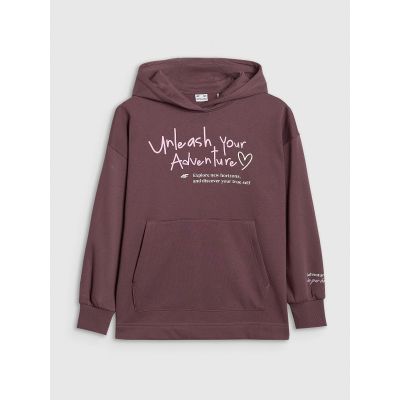 7. Oversized-Sweatshirt mit Kapuze, offen, für Mädchen, 4F 4FJRAW25TSWSF2429-51S