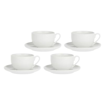LA PORCELLANA BIANCA CORTE Set mit 4 Tassen mit Untertasse 450 ml