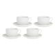 LA PORCELLANA BIANCA CORTE Set mit 4 Tassen mit Untertasse 450 ml
