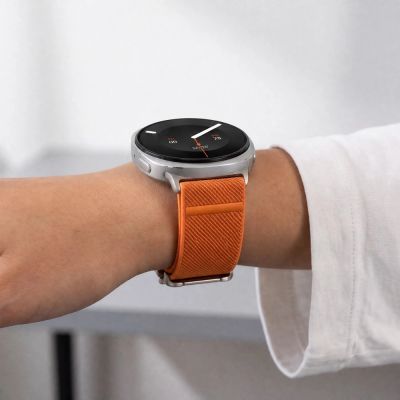 5. Tech-Protect Nylon-Armband mit Verschluss für Samsung Galaxy Watch 40/44/46 mm – Orange