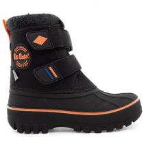 Lee Cooper Kinder-Winterstiefel, Schneestiefel, schwarz, gefüttert, mit Klettverschluss