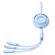 Joyroom Colorful Series S-A40 einziehbares Kabel 3in1 USB-A – USB-C / Lightning / Micro-USB 1 m – blau