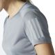 adidas Response Short Sleeve Tee Damen Laufshirt in Grau, mit der climacool Technologie für Abkühlung