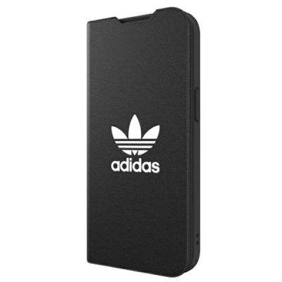 3. Adidas OR Booklet Case BASIC für iPhone 13 - Schwarz und Weiß