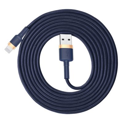 3. Baseus Cafule USB-A / Lightning 1,5A QC 3.0 Kabel 2 m - Blau-Gold
