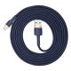 3. Baseus Cafule USB-A / Lightning 1,5A QC 3.0 Kabel 2 m - Blau-Gold