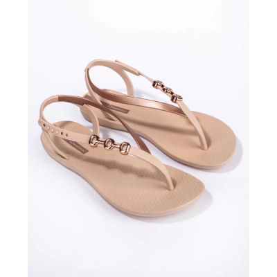 3. Ipanema Sandal Rio Damen Flip-Flop Sandalen, modisch und bequem, Beige