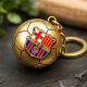4. Original lizenzierter FC Barcelona Schlüsselanhänger in Form eines goldenen Balls mit dem Wappen B7081