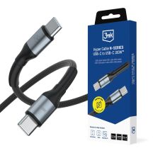 3mk Hyper Cable N-SERIES USB-C / USB-C 1,5 m PD 3.0 QC 3.0 20 V / 5 A 100 W – Schwarz