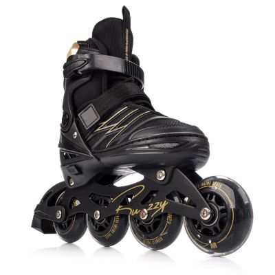 21. Meteor M 34-38 Buzzy Rollschuhe Schwarz/Gold