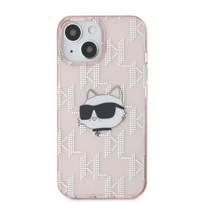 3. Karl Lagerfeld IML Choupette Head & Monogram Hülle für iPhone 13 – Rosa