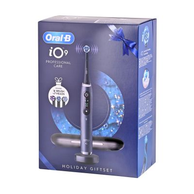 20. Oral-B iO9 Schwarze elektrische Zahnbürste + 2 Bürstenköpfe