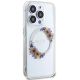 4. Guess IML Flowers Wreatch MagSafe Hülle für iPhone 15 Pro – transparent