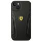3. Ferrari FEHCP14MRBUK iPhone 14 Plus 6,7" schwarz/schwarz Hartschalenetui Seiten mit Lederprägung