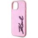 6. Karl Lagerfeld Wrinkled Metal Signature iPhone 15 Hülle - Rosa