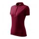 Damen-Poloshirt mit Piqué-Muster (Granat)