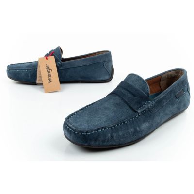 8. Wrangler Herrenschuhe Maifield Wildledermokassins, marineblau
