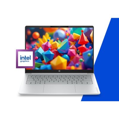 6. HP OmniBook 3 14-hu0012nwx, Intel Core 3 100U, 14 Zoll, 2K IPS-Display (300 Nits), 8 GB DDR5-RAM (5200 MHz), 256 GB SSD, Intel-Grafikkarte, 1080p-Kamera, 41 Wh Festplatte, Windows 11, Gletschersilber
