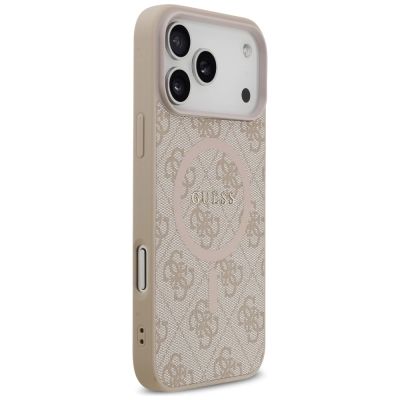 4. Guess 4G Ring Classic Logo MagSafena iPhone 17 Pro Max Hülle - Pink