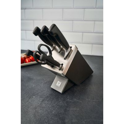 23. ZWILLING Four Star 35148-507-0 Selbstschärfendes Messerset, 7-teilig, Grau