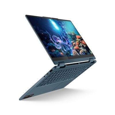 15. Lenovo Yoga 7 2-in-1 14AKP10 Ryzen AI 5 340 14,0" WUXGA Touch OLED 400 Nits glänzend 60 Hz 16 GB LPDDR5-6400 SSD512 Radeon 840M Grafikkarte 5,0 MP Kamera 70 Wh Windows 11 Tidal Teal