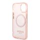 7. Guess GUHMP14SHTCMP iPhone 14 6.1" pink/pink Hartschale Gold Outline Translucent MagSafe