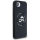 4. Karl Lagerfeld Liquid Silicone Karl & Choupette Heads Case mit MagSafe für iPhone 16e - Schwarz