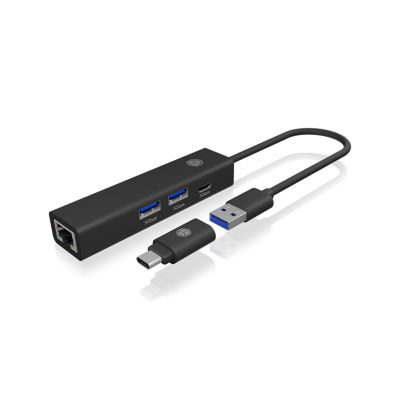 4. ICY BOX IB-HUB1439-LAN Kabelgebundener USB 3.2 Gen 1 (3.1 Gen 1) Typ-A Schwarz