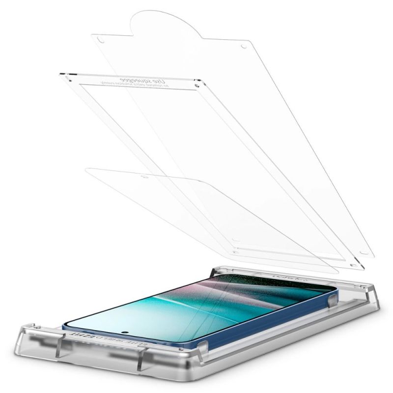 2. Spigen ELITE SHIELD EZ FIT Hybridglas für Samsung Galaxy S25 – transparent