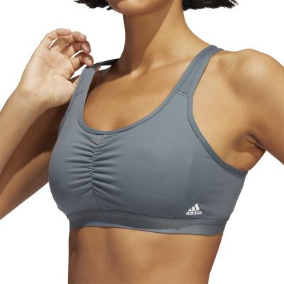 3. adidas Coreessentials Damen-Sport-BH mit mittlerem Halt, Grau, HD7686