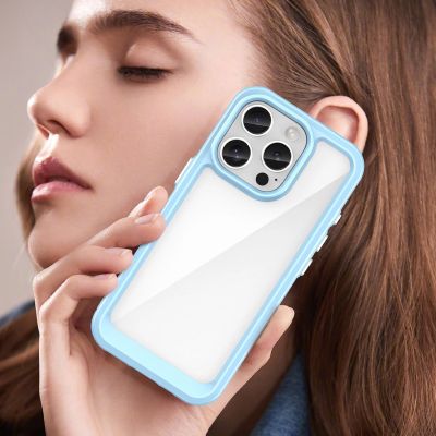 7. Schutzhülle „Weltraum“ für iPhone 16e/17e mit flexiblem Rahmen – Blau