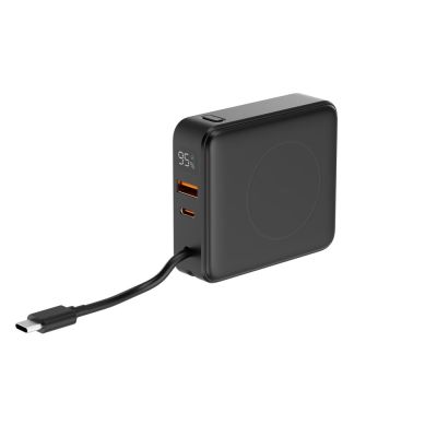 3. GEMBIRD Powerbank 10000 mAh, 20W Schnellladung, kabelloses Laden, Schwarz