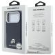 8. Karl Lagerfeld Karl & Choupette Head Pins Saffiano MagSafe Hülle für iPhone 17 Pro Max - Blau