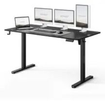 SENSE7 NOJO LIGHT Schwarzer Schreibtisch / elektrisch höhenverstellbar / 140 x 70 cm / Tragkraft 70 kg