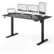 SENSE7 NOJO LIGHT Schwarzer Schreibtisch / elektrisch höhenverstellbar / 140 x 70 cm / Tragkraft 70 kg