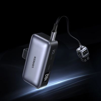 9. Ugreen PB503 5000 mAh Powerbank mit USB-C-Anschluss und integriertem USB-C-Anschluss – Grau