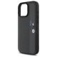 6. BMW M Perforierte Tricolor Detail Line Hülle für iPhone 16 Pro Max – Dunkelgrau