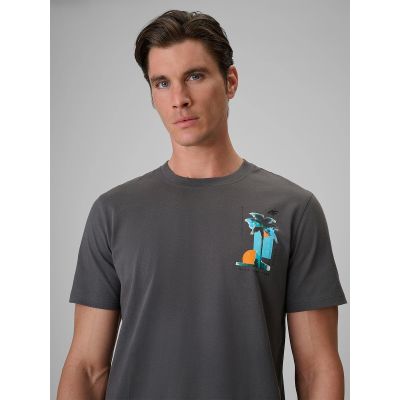 4. Herren-T-Shirt mit Aufdruck, regulär, Größe 4F 4FRSS26TTSHM4301-22S