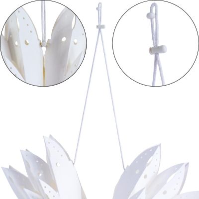 5. Dekoratives Sternen-Schneeflocken-Hängepapier, 50 cm, weiß