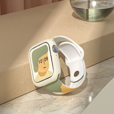 6. Silikonarmband Moro Uhrenarmband für Apple Watch 42 / 44 / 45 / 49 mm - Muster 6
