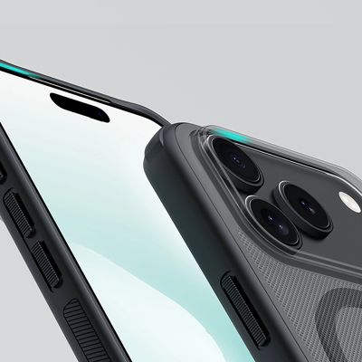 13. Nillkin Super Frosted Shield Pro MagSafe-kompatible Hülle für iPhone 17 Pro – Transparent Schwarz