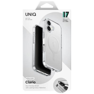 6. Uniq Clario Magclick Ladehülle für iPhone 17 - Transparent