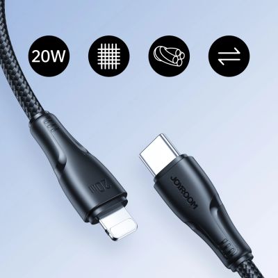 8. Joyroom Surpass Series A11 Lightning / USB-C 20W 1,2 m Kabel - schwarz