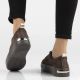 7. Damen-Plateau-Sneaker aus Leder, braun, Filippo DP3533