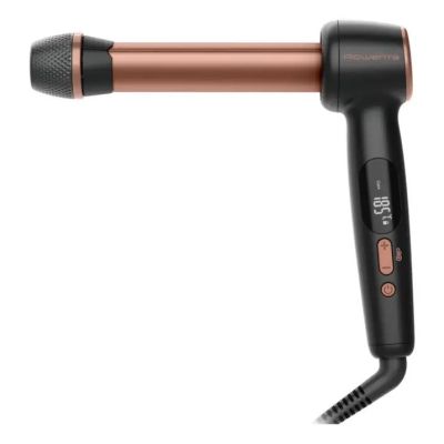 2. Rowenta CF4620E0 | Lockenstab mit Drehfunktion | Keramikheizsystem | Ionen-Technologie | Durchmesser: 27, 32, 38 mm | Temperatur (min.): 150 °C | Temperatur (max.): 210 °C | 4 Heizstufen | LCD-Display | 86 W | Schwarz/Kupfer